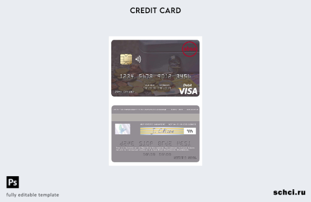 цифровая загрузка Мозамбик Absa Bank Шаблон дебетовой карты Visa для Мозамбика